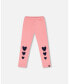 Фото #1 товара Toddler Girls Organic Cotton Legging With Knee Print Pink - Toddler|Child