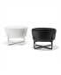 Dog Simple Solid Bowl and Stand - Matte White - Medium