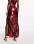 Фото #4 товара Collective the Label exclusive embellished maxi skirt co-ord in red