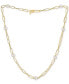 ფოტო #1 პროდუქტის EFFY® Cultured Freshwater Pearl (7mm) Large Paperclip Link 18" Statement Necklace in 18k Gold-Plated Sterling Silver