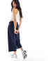 Vero Moda Petite tailored straight leg trouser in navy 32 - фото #8