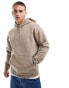 Фото #2 товара Hollister icon logo relaxed fit hoodie in tan