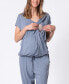 Фото #8 товара Women's Ultra-Soft Maternity Nursing Loungewear Set