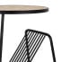 Small Side Table Black Natural Iron MDF Wood 46 x 48 x 66 cm