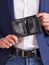 Фото #3 товара Мужское портмоне кожаное черное вертикальное без застежки Portfel-CE-PF-768056-9.24-czarny Factory Price
