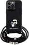 Karl Lagerfeld Etui Karl Lagerfeld KLHCP13LSAKCPSK Apple iPhone 13/13 Pro hardcase Crossbody Saffiano Metal Pin czarny/black