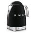 Фото #3 товара SMEG electric kettle KLF04BLEU (Black) - 1.7 L - 2400 W - Black - Plastic - Stainless steel - Adjustable thermostat - Water level indicator
