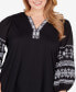 Фото #5 товара Plus Size Embroidered Solid Knit Top