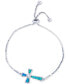 Фото #1 товара Браслет Macy's Blue Opal Cross Bolo, Ag925