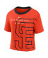 Women's Orange and Black San Francisco Giants Team First High Hip Boxy T-shirt
