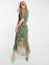 Фото #2 товара Hope & Ivy drop hem midi tea dress in green floral