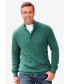 Фото #2 товара Big & Tall Quarter Zip Mock Neck Lightweight Sweater