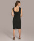 Donna Karan Women's Draped Twist-Neck Sleeveless Sheath Dress Черный, 16 - фото #2