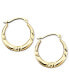 ფოტო #1 პროდუქტის 10k Gold Small Polished Pinched Hoop Earrings