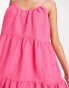 Lola May tiered cami mini smock dress in pink