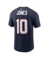 Фото #4 товара Men's Mac Jones Navy New England Patriots 2021 NFL Draft First Round Pick Player Name & Number T-shirt