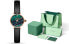 Фото #2 товара Наручные часы Lola Rose LR2128 с кварцевым механизмом, зеленым циферблатом, женские, с кожаным ремешком, с камнем павлина, водонепроницаемые для студентов, для парное, LR2128.