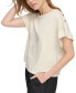 ფოტო #3 პროდუქტის Women's Short-Roll-Sleeve French Terry Top