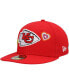 Фото #2 товара Men's Red Kansas City Chiefs Chain Stitch Heart 59Fifty Fitted Hat