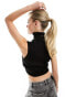 Фото #4 товара Missyempire sleeveless roll neck top in black