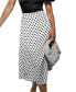 ფოტო #1 პროდუქტის Women's Polka Dot High-Rise Midi Skirt