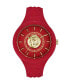 Фото #1 товара Часы и аксессуары Versace Fire Island Lion Глиттер Кварцевые Красный Силиконовый Ремешок 39 мм