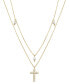 Freshwater Imitation Pearl Cross Necklace Set