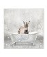 Baby Zebra Bath Time Cute Animal Design Wall Plaque Art, 12" x 12"