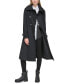 Women's Faux-Leather-Trim Coat