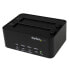 Фото #1 товара StarTech.com Dual Bay Hard Drive Duplicator and Eraser - Standalone SATA HDD/SSD Cloner/Copier - USB 3.0 to SATA Docking Station - Hard Drive Duplicator and Sanitizer Dock - Toolless / Top-Loading Design - 2.5,3.5" - 100 - 240 V - 1.2 A - 12 V - 3 A - Type M