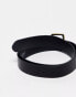 Фото #6 товара Levi's Calypso leather belt in black with gold buckle