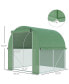 Walk-In Tunnel Greenhouse w/ Roll-up Door, 6.5' x 6.5' x 6.5' Green