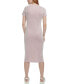 ფოტო #2 პროდუქტის Women's Pinstriped Midi T-Shirt Dress