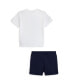 Фото #3 товара Baby Boys Team USA Jersey T-Shirt & Fleece Shorts, 2 Piece Set