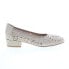 David Tate Proud Womens Beige Extra Wide Nubuck Slip On Pumps Heels Shoes 10.5