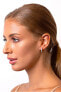 Glittering white gold earrings with clear zircons EA132WAU