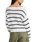 ფოტო #2 პროდუქტის Women's Cotton Striped Boat-Neck Sweater