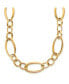 Diamond2Deal 18k Yellow Gold Oval Link Toggle Necklace