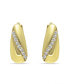 Cubic Zirconia Huggie Hoop Earrings, Sterling Silver or 18K Gold over Silver