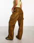 Фото #4 товара Noisy May Droplets waterproof cargo trousers in camel