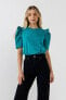 Фото #4 товара Women's Mini Ruffle Puff Sleeve T-Shirt