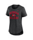 ფოტო #3 პროდუქტის Women's Heather Black Georgia Bulldogs Blitz T-Shirt