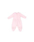 Baby Girls Royal Baby Organic Cotton Gloved Footed Coverall Ballerina with Hat in Gift Box