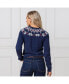 Фото #8 товара Women's Long Sleeve Fair Isle Raglan Sweater