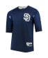 Фото #3 товара Men's Navy and White San Diego Padres Authentic Collection On-Field 3 and 4-Sleeve Batting Practice Jersey