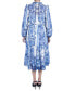 Фото #2 товара Women's Long-Sleeve Drawstring Midi Dress
