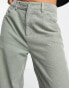 ASOS DESIGN slouchy dad cord trouser in sage