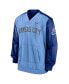 Фото #2 товара Men's Light Blue and Royal Kansas City Royals Cooperstown Collection V-Neck Pullover Jacket