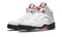 Фото #5 товара Кроссовки Nike Air Jordan 5 Retro Fire Red Silver Tongue (2020) (Белый)