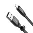 Фото #5 товара Płaski kabel przewód USB Iphone Lightning z uchwytem 2A 23CM czarny